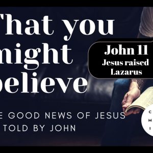 That you might believe – John 11 – Jesus raises Lazarus