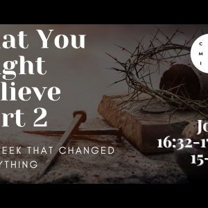 That you might believe – John 17