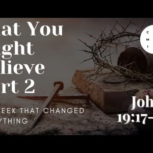 That you might believe – John 19:17-42